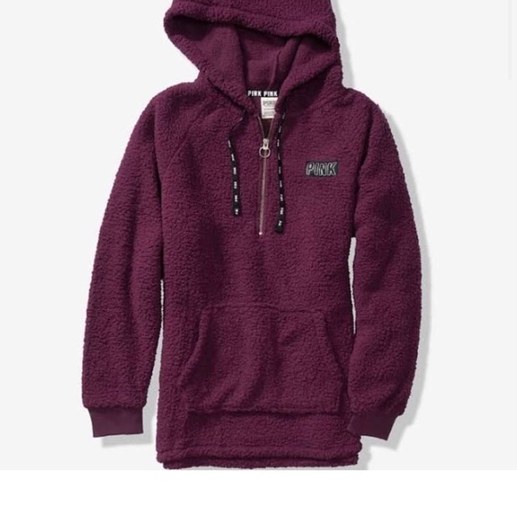 PINK Victoria's Secret Tops - ❗️SALE❗️VS PINK Sherpa Hoodie⭐️